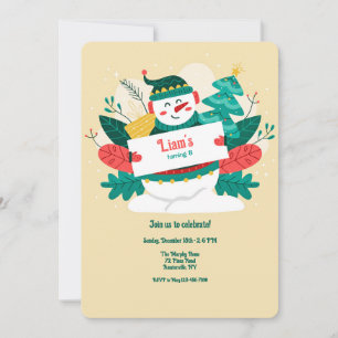 Holiday Snowman Invitation