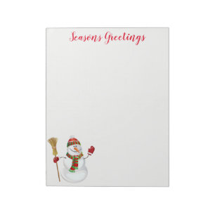 Holiday Snowman Notepad