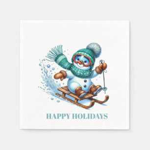 Holiday Snowman Paper Napkins