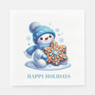 Holiday Snowman Paper Napkins