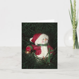 Holiday Snowman Photo Folded Note Card