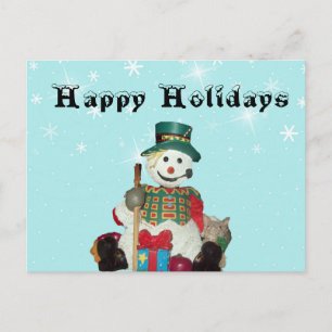 Holiday Snowman Postcard
