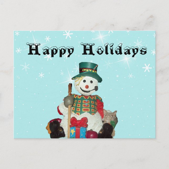 Holiday Snowman Postcard (Front)