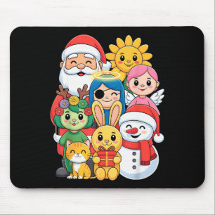 Holiday Snowman Santa Bunny Cat Angel Winter  Mouse Mat
