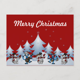 Holiday Snowmen Postcard