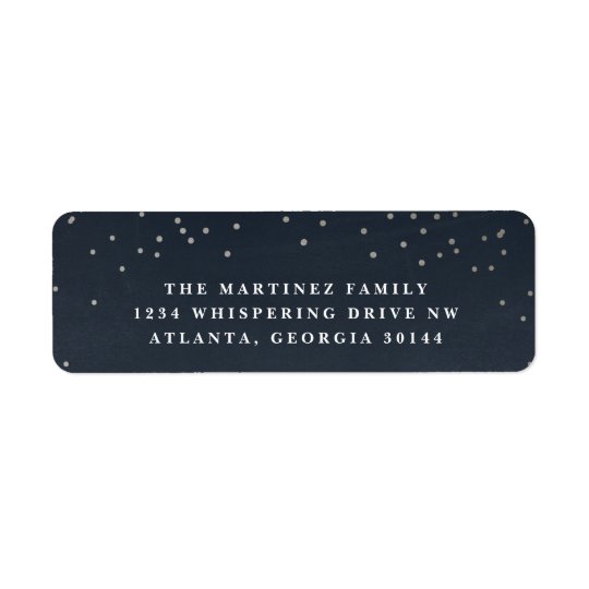 Holiday Sparkle faux foil return address label