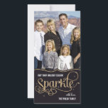 Holiday Sparkle Holiday Photo Card - Black<br><div class="desc">Celebrate the season with this modern and stylish holiday photo card from Berry Berry Sweet.</div>