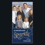 Holiday Sparkle Holiday Photo Card - Navy<br><div class="desc">Celebrate the season with this modern and stylish holiday photo card from Berry Berry Sweet.</div>
