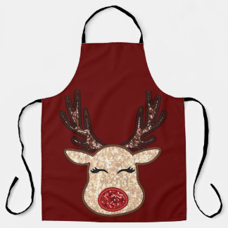 Holiday Sparkle/ Reindeer Boy and Girl Christmas Apron