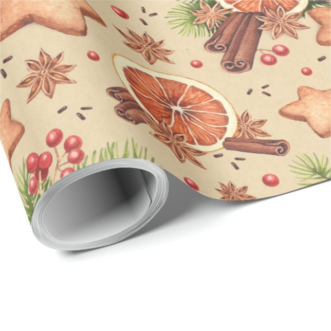 Holiday Spice Wrapping Paper (Roll Corner)