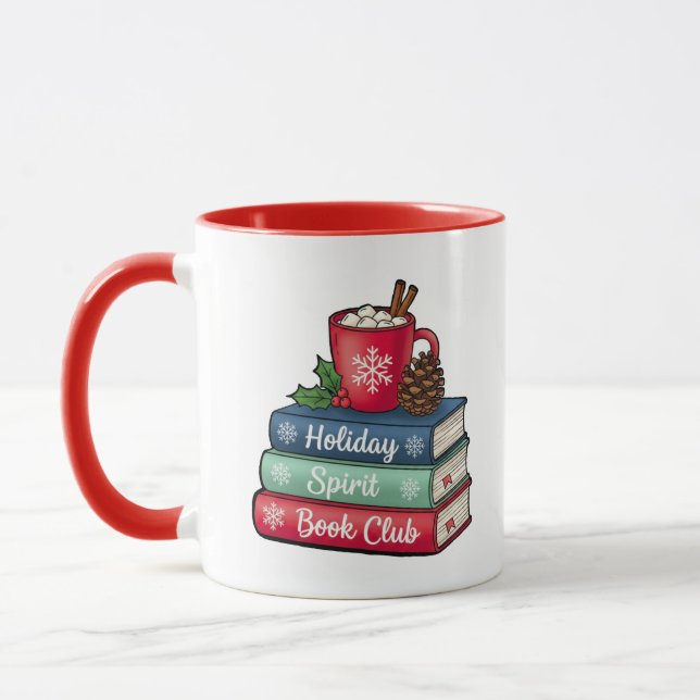 Holiday Spirit Book Club Mug (Left)