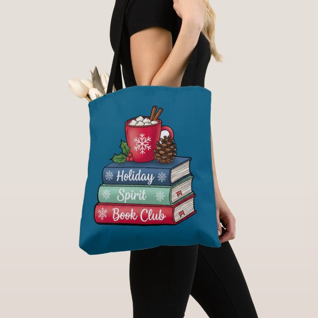 Holiday Spirit Book Club Tote Bag  (Close Up)