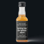 Holiday Spirit Christmas Favour Mini Bottle Labels<br><div class="desc">Festive labels for your unique holiday drink favours</div>