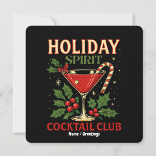 Holiday Spirit Cocktail Club Cheers Christmas  Invitation