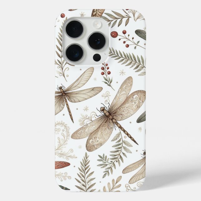 Holiday Spirit Dragonflies Case-Mate iPhone Case (Back)