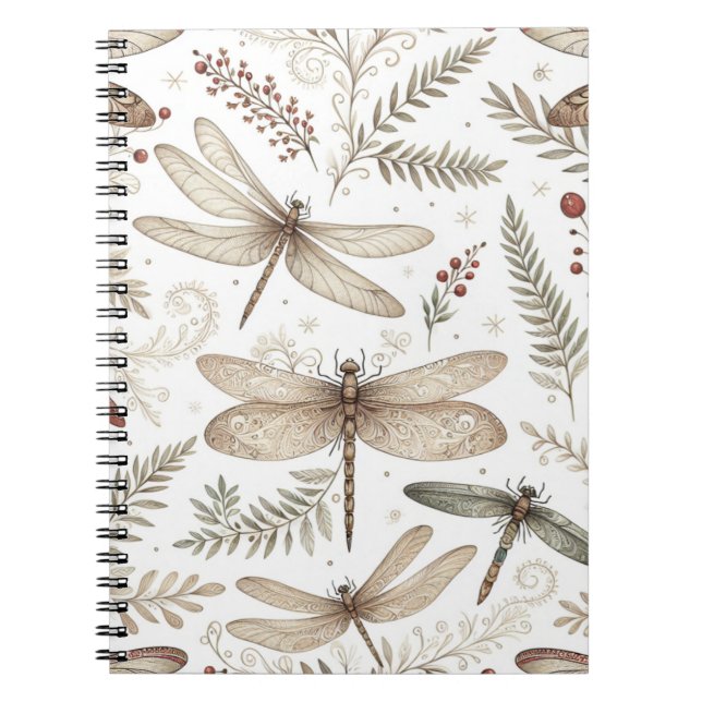 Holiday Spirit Dragonflies Notebook (Front)