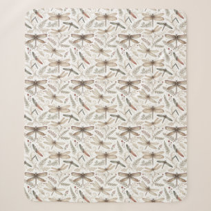 Holiday Spirit Dragonflies Sherpa Blanket