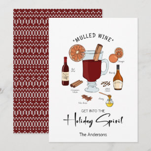 Holiday Spirit Mulled Wine Holiday Card