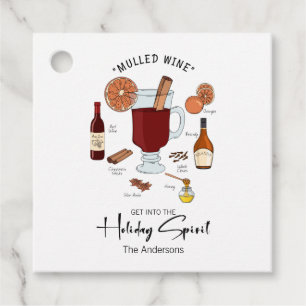 Holiday Spirit Mulled Wine Holiday Favour Tags