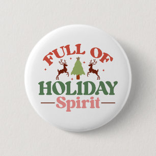 Holiday Spirit Retro Groovy Christmas Holidays 6 Cm Round Badge
