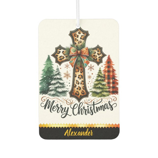 Holiday spirit with a whimsical Christmas  Car Air Freshener (Front)