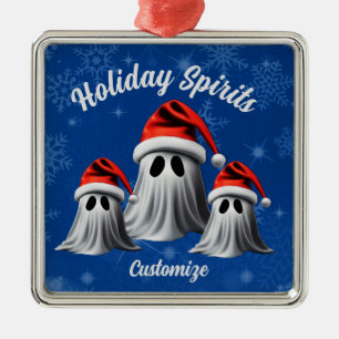 Holiday Spirits Blue Metal Tree Decoration