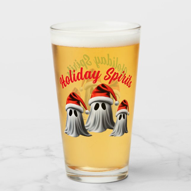Holiday Spirits Glass (Front Filled)