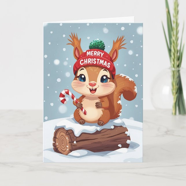 Holiday Squirrel  Card (Front)