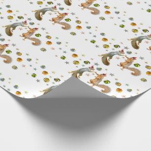 Holiday Squirrels Wrapping Paper