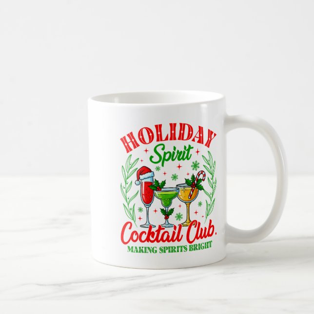 Holiday Srit Tail Club Christmas Drink Xmas Vacati Coffee Mug (Right)