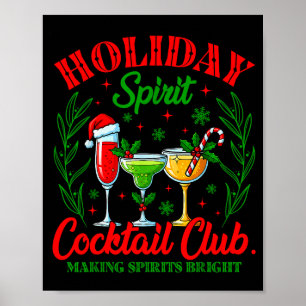 Holiday Srit Tail Club Christmas Drink Xmas Vacati Poster