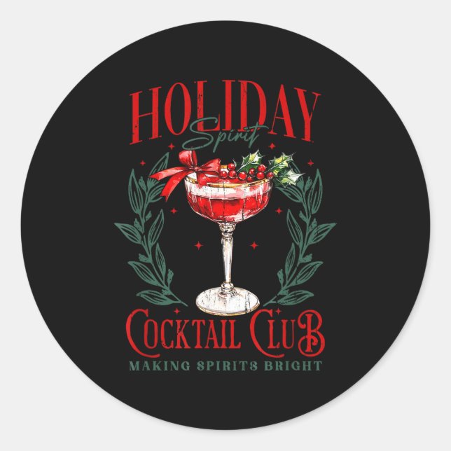 Holiday Srit Tail Club, Making Srits Bright  Classic Round Sticker (Front)