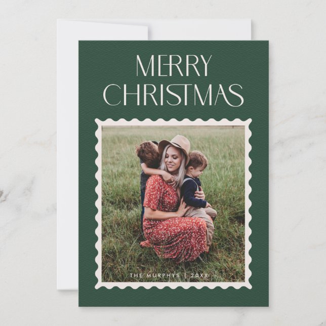 Holiday Stamp Photo Card - Forest (Front)