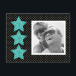 Holiday Stars Photo Postcard {black}<br><div class="desc">This holiday card should cover everyone on your list and can be totally customised by you! Just change the template photo to your own and customise the holiday message on the back to make it your own. If you need help, just message me and I'd be happy to help with...</div>