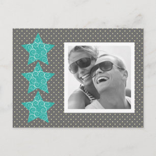 Holiday Stars Photo Postcard {silver}