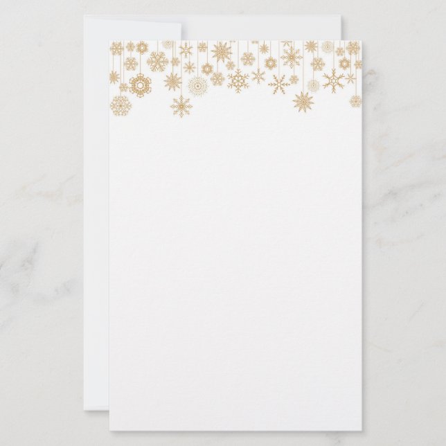 Holiday Stationery Paper-Snowflakes (Front)