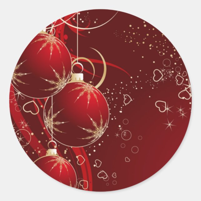 Holiday sticker envelope seal Christmas (Front)