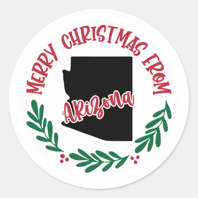 Holiday Sticker from Arizona (Front)