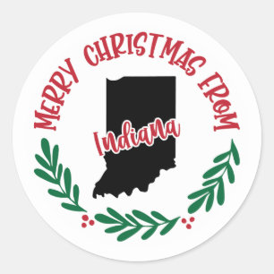 Holiday Sticker from Indiana