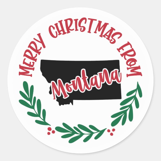 Holiday Sticker from Montana (Front)