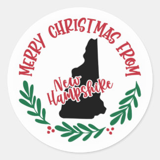 Holiday Sticker from New Hampshire