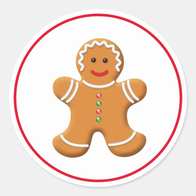 Holiday Stickers Gingerbread Person (Front)