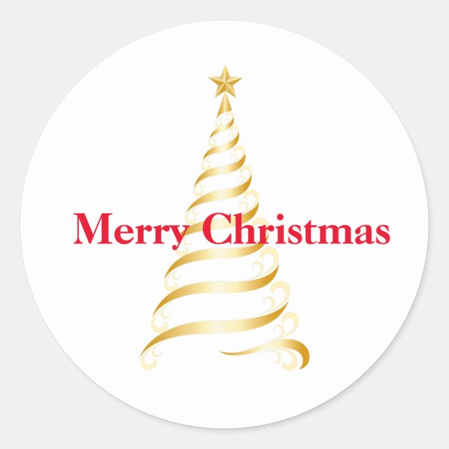 Holiday Stickers Merry Christmas-Tree (Front)