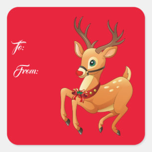 Holiday Stickers Rudolph