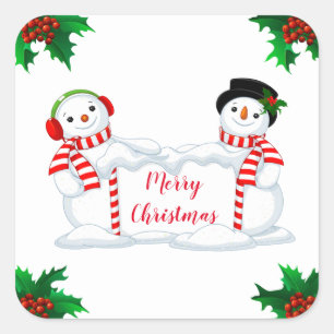 Holiday Stickers Snowman