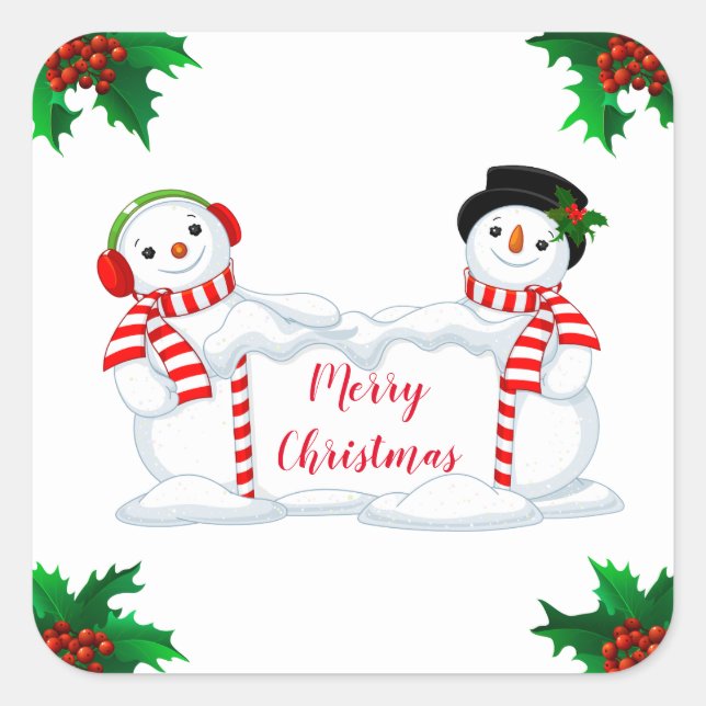Holiday Stickers Snowman (Front)
