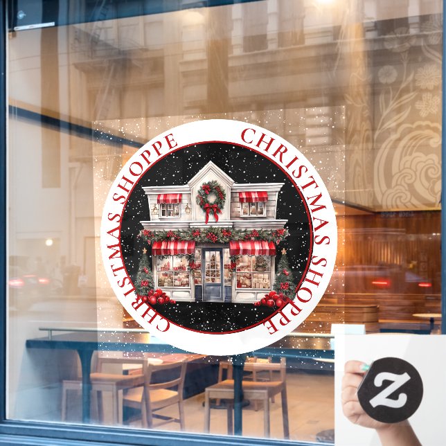 HOLIDAY STOREFRONT CHRISTMAS SHOPPE WINDOW CLING (Cafe Window)