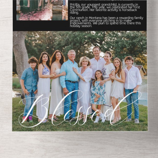 Holiday Story Card w/ photos (Inside Bottom)