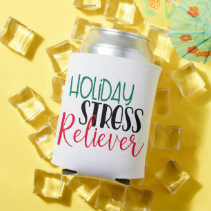 Holiday Stress Reliever Cool Chirstmas Drinking Can Cooler