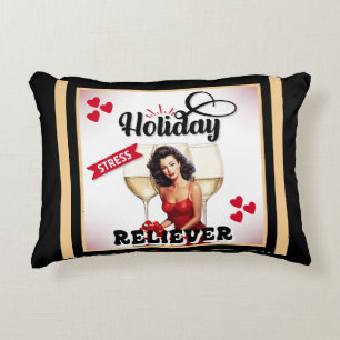 Holiday Stress Reliever Pinup Decorative Cushion